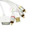 AV TV RCA USB Video Cable for iPad iPhone 3G/3GS/4G  