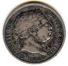 C2079 GREAT BRITAIN COIN, SHILLING 1820 VG   F