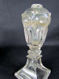Antique 1840s Sandwich Glass Whale Oil Lamp  