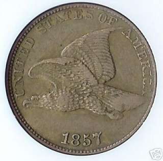 1857 Flying Eagle Cent NGC XF 45  