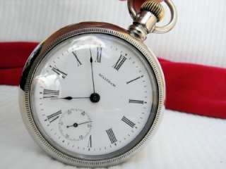 1902 WALTHAM POCKET WATCH   PERFECT DIAL   NICKEL MOVEMENT   SIZE 18 