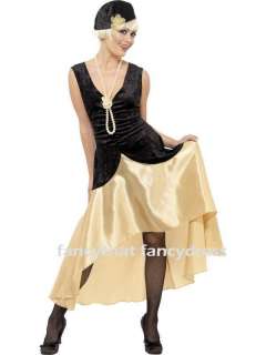 1920s & 1930s Gatsby Girl Fancy Dress Costume Size 8 18  