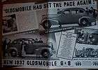 1937 Oldsmobile 6 and 8 Car Centerfold Ad