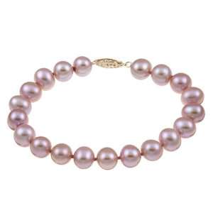    Pink Freshwater Pearl Classic 7.25 inch Bracelet (9 10 mm) Jewelry
