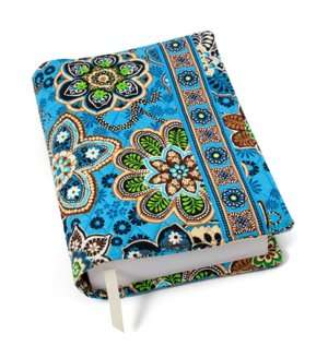   Vera Bradley Bali Blue Fabric Paper Back Book Cover 