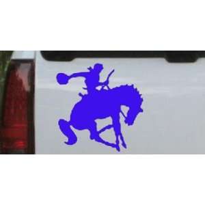 Bronco Rodeo Western Car Window Wall Laptop Decal Sticker    Blue 6in 