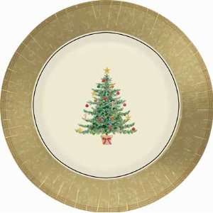    Victorian Tree Metallic Dessert Plates 8ct: Office Products