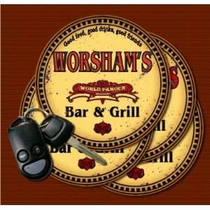  WORSHAMS Family Name Bar & Grill Coasters: Kitchen 
