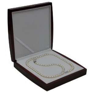   8mm White Freshwater Cultured Pearl Necklace 24in Classic: Jewelry