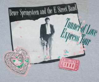 VTG BRUCE SPRINGSTEEN TUNNEL LOVE EXPRESS SHIRT 1988 L  