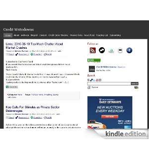  Credit Writedowns Kindle Store Edward Harrison