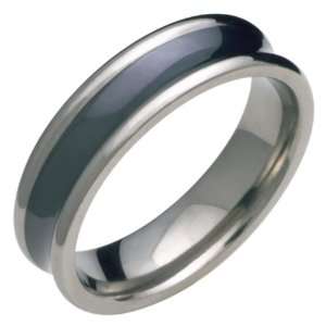   Black Titanium Wedding Band for Him and/or Her Alain Raphael Jewelry