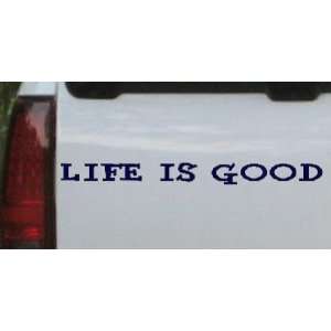  Navy .75in X 8.5in    Life Is Good Car Window Wall Laptop 