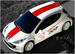 Peugeot 207 racing stripes stickers  