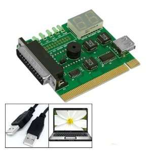  Pc Motherboard USB & PCI Analyser Diagnostic Card Tester 