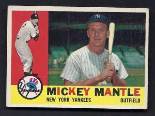 Mickey Mantle New York Yankees 1960 Topps Card #350  