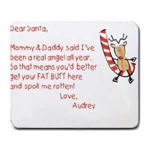  Dear Santa Letter Spoil Audrey Rotten Mousepad: Office 