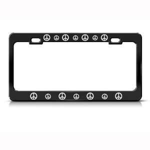    Peace Sign Metal license plate frame Tag Holder Tag: Automotive