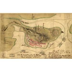    1775 map of Bunker Hill, Battle of Boston, Mass