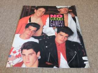 NEW KIDS ON THE BLOCK OFFICAL NO MORE GAMES TOUR PROGRAMME