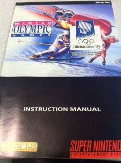 SNES Game Booklet WINTER OLYMPIC GAMES  