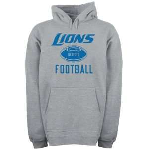   Lions Grey End Zone Work Out Hooded Sweatshirt