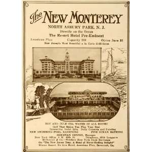  1923 Ad New Monterey Resort Hotel North Asbury Park NJ 