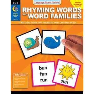  Rhyming Words & Word Families Gr K Toys & Games