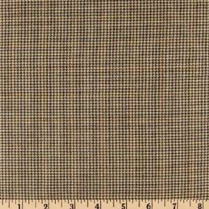  58 Wide Worsted Wool Suiting Black/Brown Fabric By The 