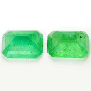 ViPSCOLLECTION 8.80ct PAIR OF FINE QUALITY LARGE NATURAL EMERALD 