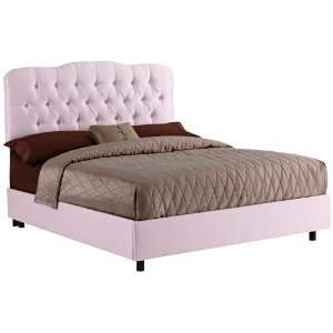  Lilac Shantung Tufted Bed (Full)