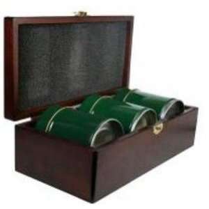 Loose Tea Wooden display box with 3 self seal cans:  
