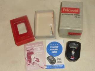 Vintage Polaroid Land Camera Model 95 + Flash + Case + Meter + Extras 