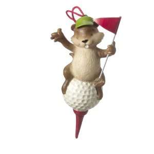  Gopher on a Golf Ball Tee Ornament