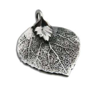  Bodhi Leaf Pendant Sterling silver: Jewelry