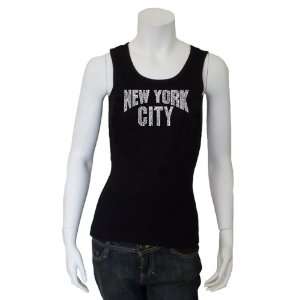Womens Black New York City Beater Tank Top XS   Created using some of 