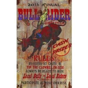  Customizable Large Bull Rider Competition Vintage Style 