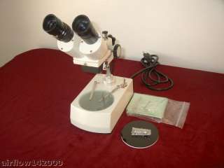 BINOCULAR STEREO SUPER WIDEFIELD MICROSCOPE 10X 20X  