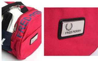 Fred Perry Mens Zipped Shoulder Barrel Retro Canvas Gym Travelling 