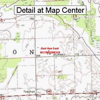  USGS Topographic Quadrangle Map   Bad Axe East, Michigan 
