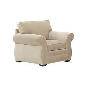   Brooke Fabric Upholstered Chair w/ Down Seat Upgrade: Home & Kitchen