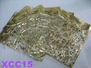 20 x Golden Rose Gold Top Organza Bags 7x9 XCC15  