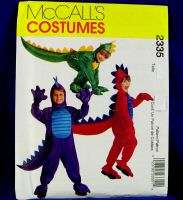 McCalls 2335 Kids Dragon Costume Pattern Sz 3 4 COOL!  
