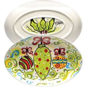  Dana Wittmann Oval Platter Ornament/Tree Design: Kitchen 