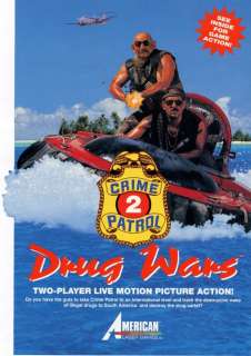   Video Game Arcade Print Crime Patrol 2 Drug Wars 420mm x 297mm  