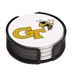  Absorbent Coaster Gift Set Georgia Tech   Coordinating 