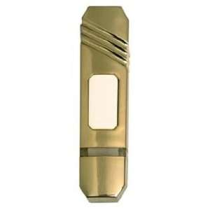   Satin Brass Surface Mount Wireless Doorbell Button: Home Improvement