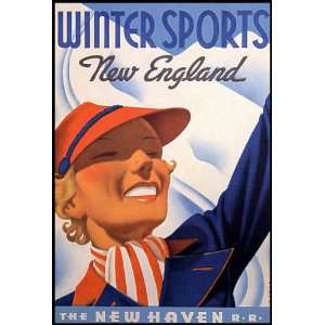  WINTER SPORTS NEW ENGLAND NEW HAVEN AMERICAN VINTAGE 