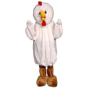   Chicken Economy Mascot Adult Costume / White   One Size: Everything