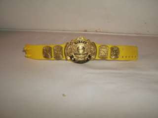 wwe mattel legends 6 world championship winged belt yellow, ultimate 